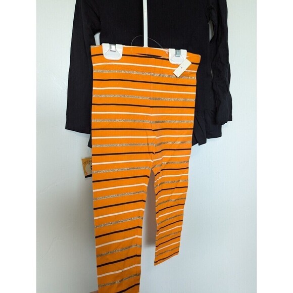 Spooky Night Girls Halloween Outfit XS 4 Pumpkin Sequin - Picture 5 of 8